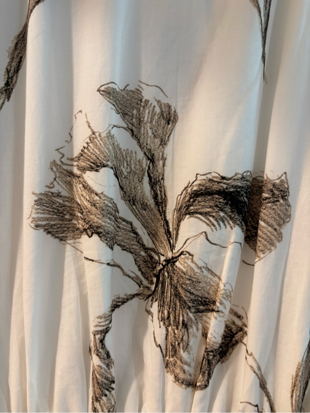 entro White Midi Shirt Dress with Brown Floral Print - Picture 9 of 10